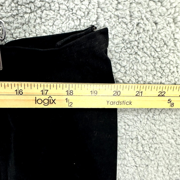 LL Bean Faux Suede Midi Skirt Black‎ Womens 20 Boho Festival Minimalist Western - Picture 6 of 6